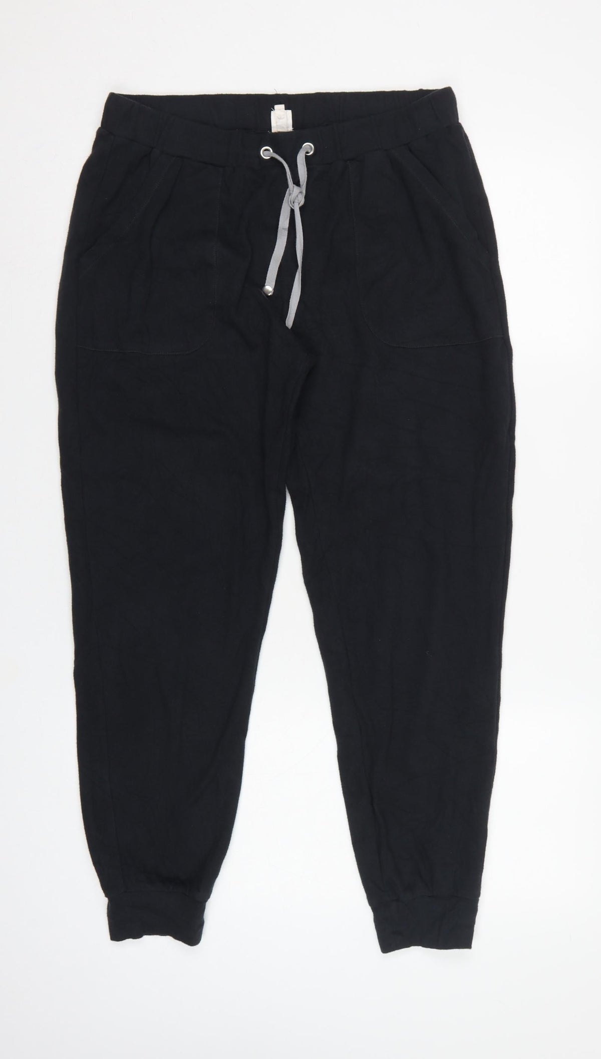 John Lewis Women’s Black Size 12 Jogger Trousers Drawstring Pockets