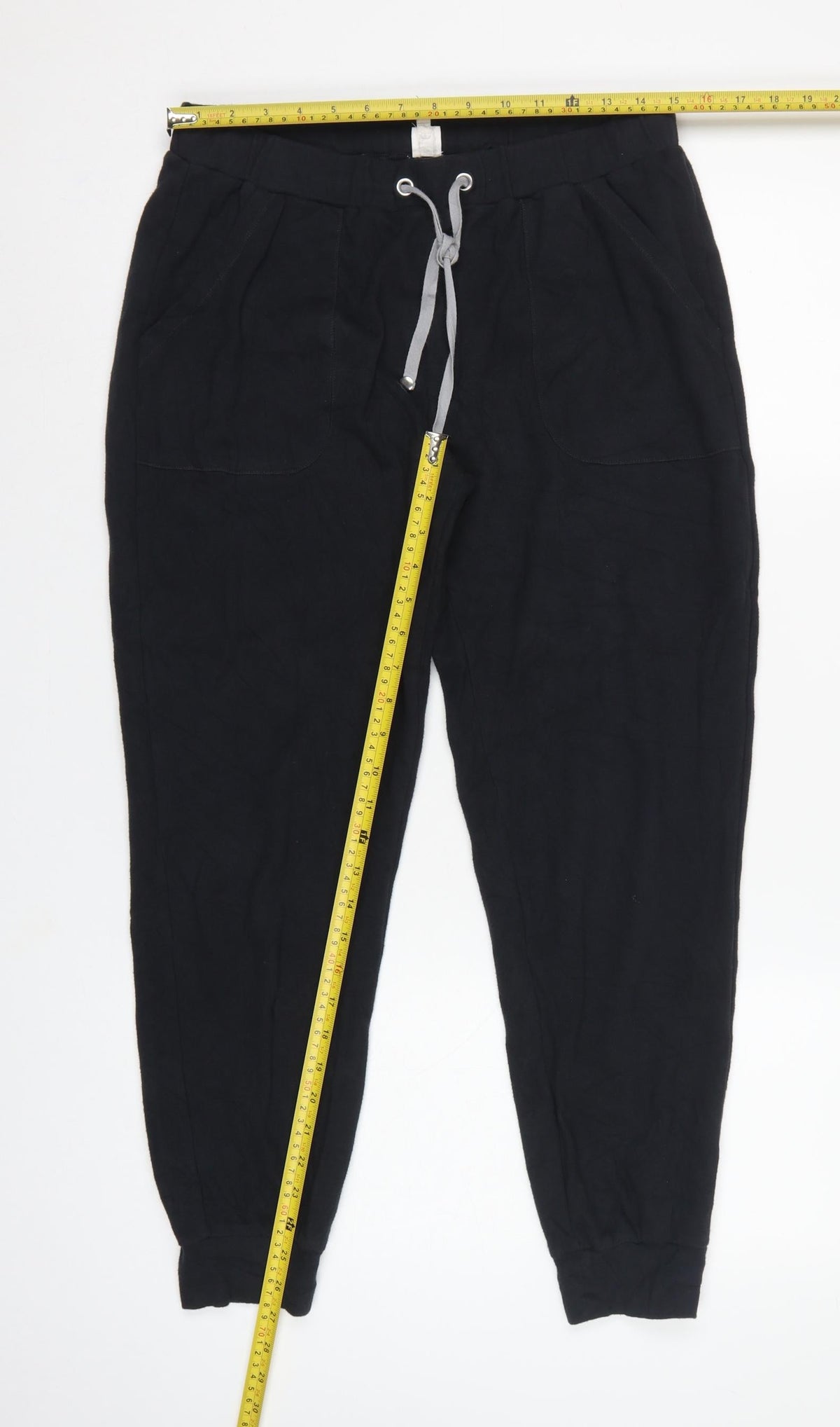 John Lewis Women’s Black Size 12 Jogger Trousers Drawstring Pockets