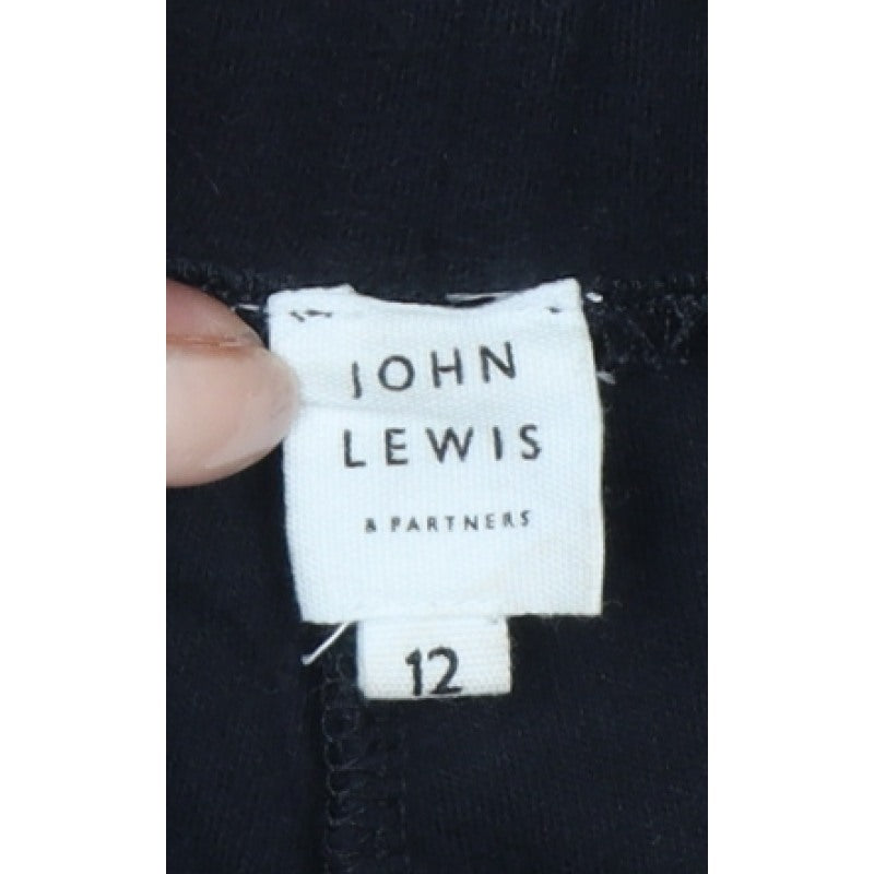 John Lewis Women’s Black Size 12 Jogger Trousers Drawstring Pockets