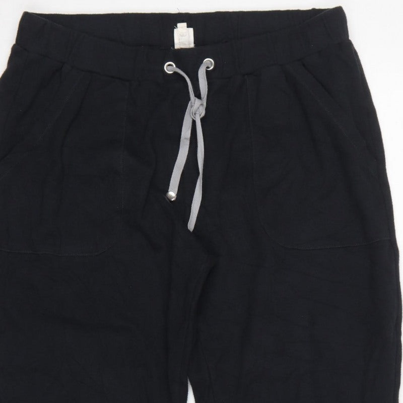 John Lewis Women’s Black Size 12 Jogger Trousers Drawstring Pockets