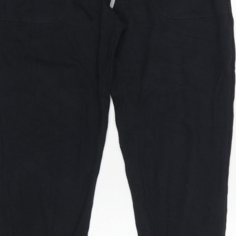 John Lewis Women’s Black Size 12 Jogger Trousers Drawstring Pockets