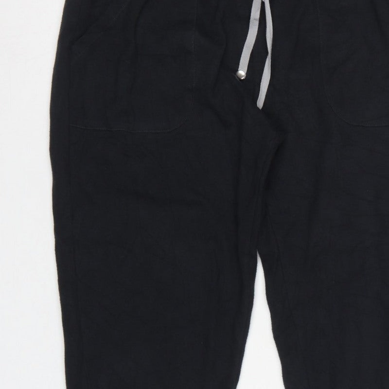 John Lewis Women’s Black Size 12 Jogger Trousers Drawstring Pockets