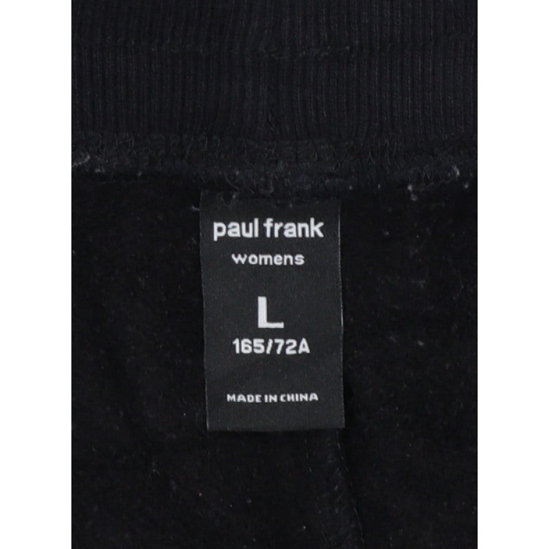Paul Frank Women’s Black UK 12 Jogger Sweatpants Monkey Embroidered