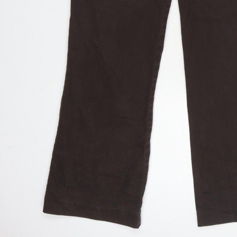 Boden Women's Brown UK 18 Bootcut Trousers Smart Workwear