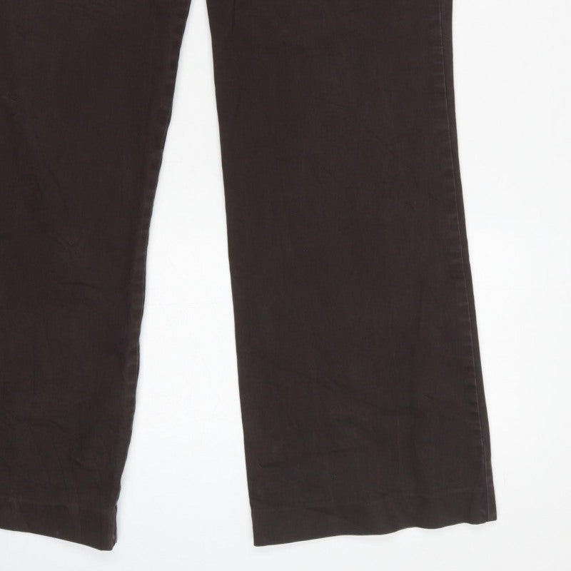 Boden Women's Brown UK 18 Bootcut Trousers Smart Workwear