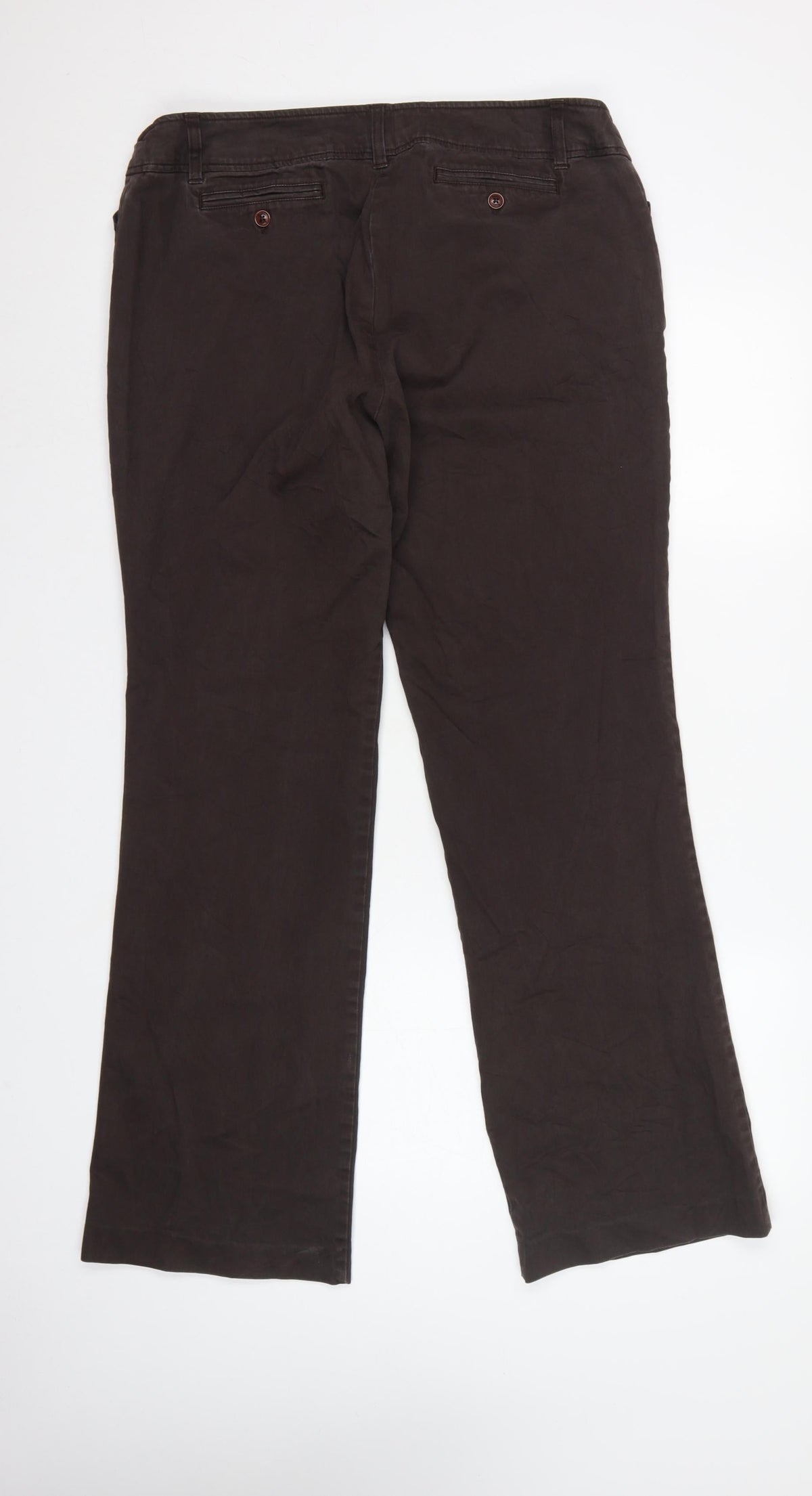 Boden Women's Brown UK 18 Bootcut Trousers Smart Workwear