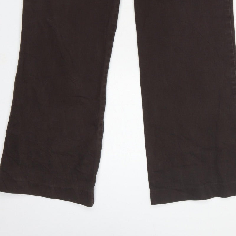 Boden Women's Brown UK 18 Bootcut Trousers Smart Workwear