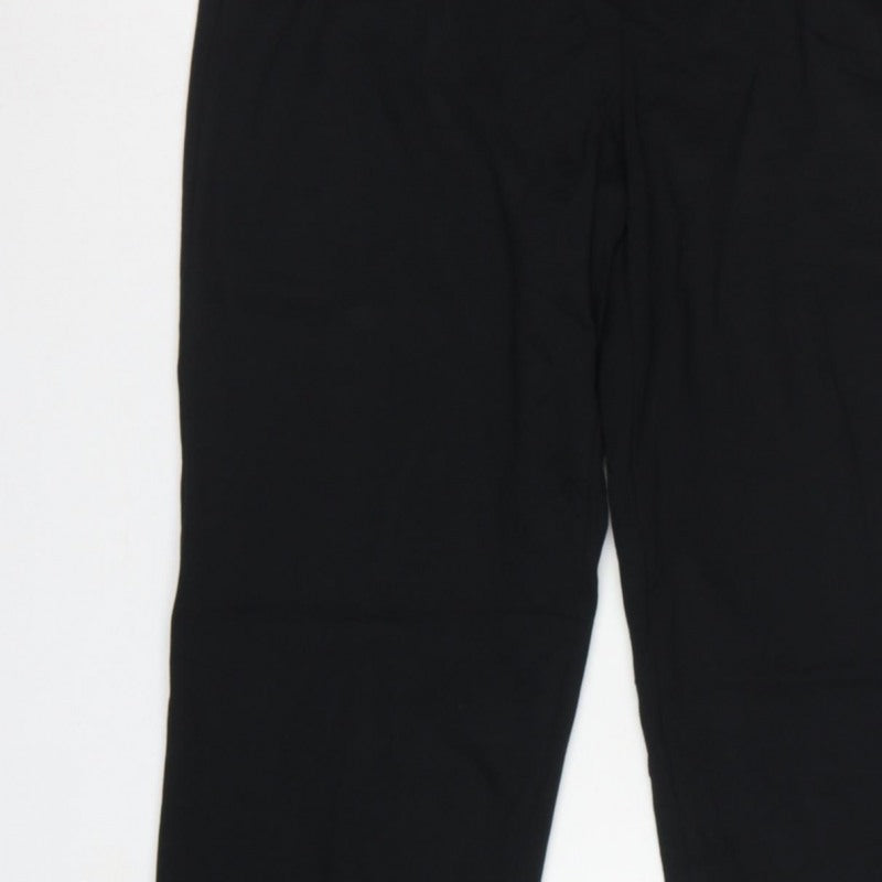 Marks and Spencer Women’s Black Size 12 Regular Straight Trousers