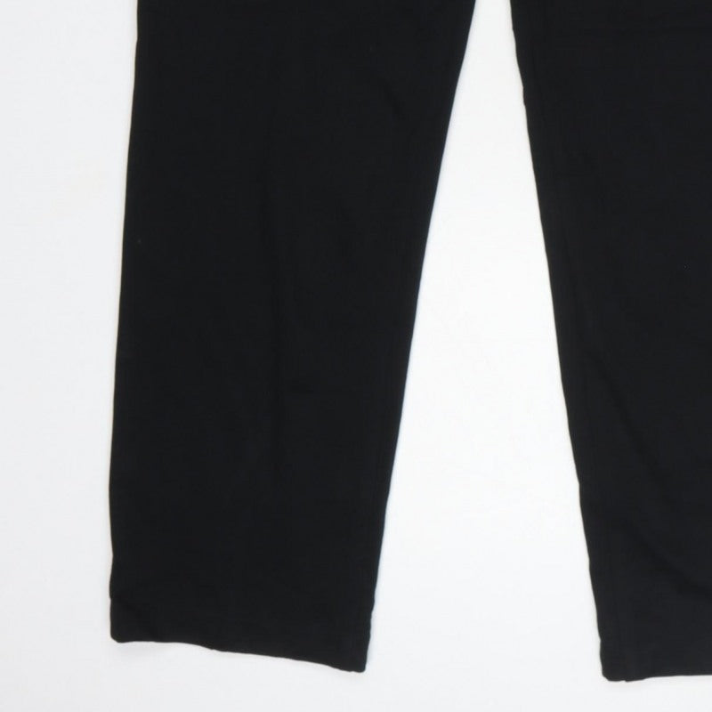 Marks and Spencer Women’s Black Size 12 Regular Straight Trousers