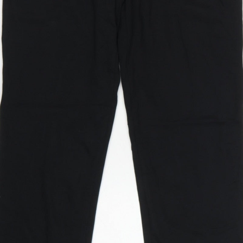 Marks and Spencer Women’s Black Size 12 Regular Straight Trousers