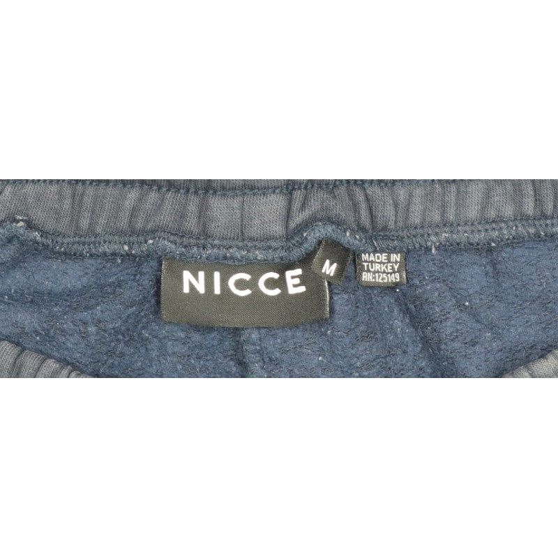 NICCE Men’s Blue M Sweat Shorts Drawstring Logo Pockets