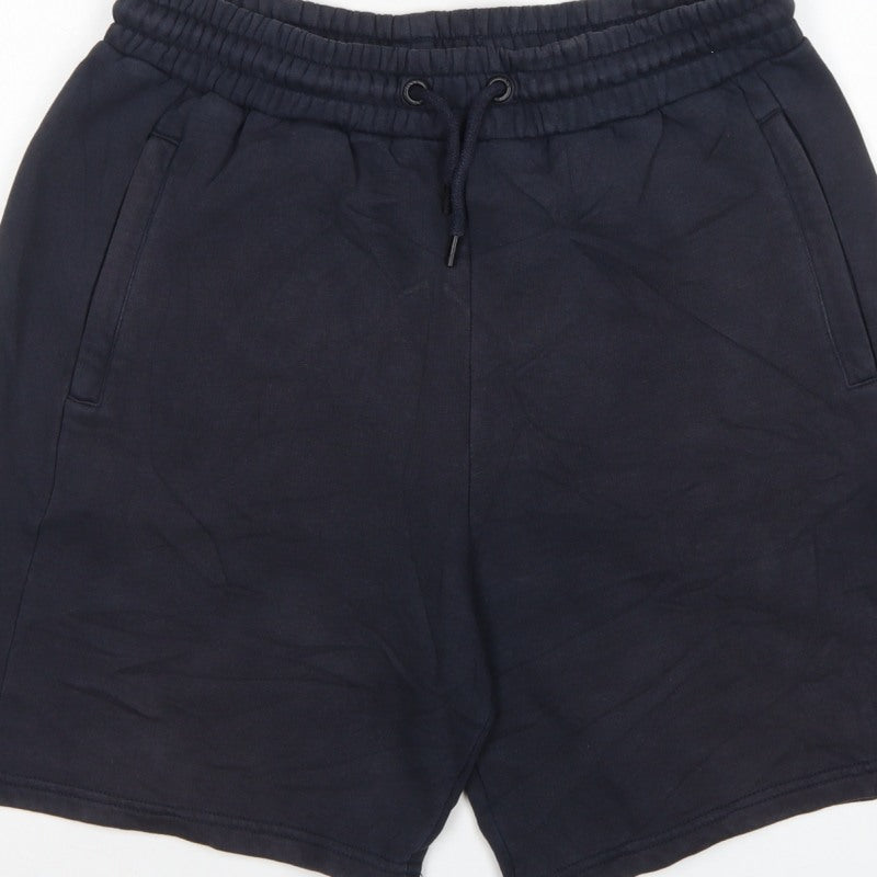 NICCE Men’s Blue M Sweat Shorts Drawstring Logo Pockets