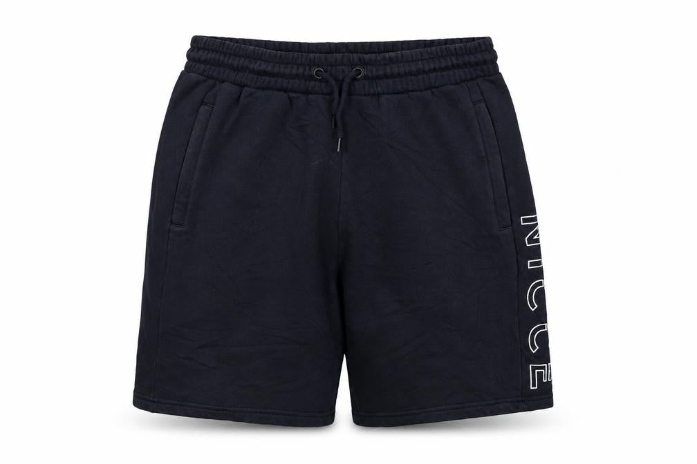 NICCE Men’s Blue M Sweat Shorts Drawstring Logo Pockets