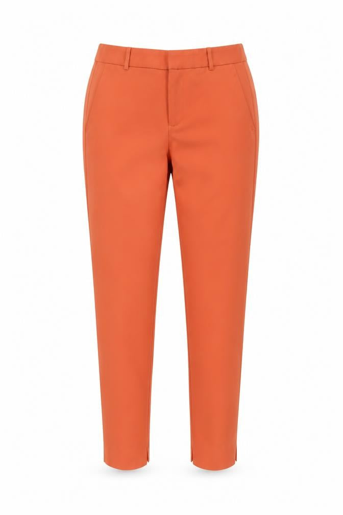 Zara Women Orange S Tapered Tailored Dress Trousers Pockets