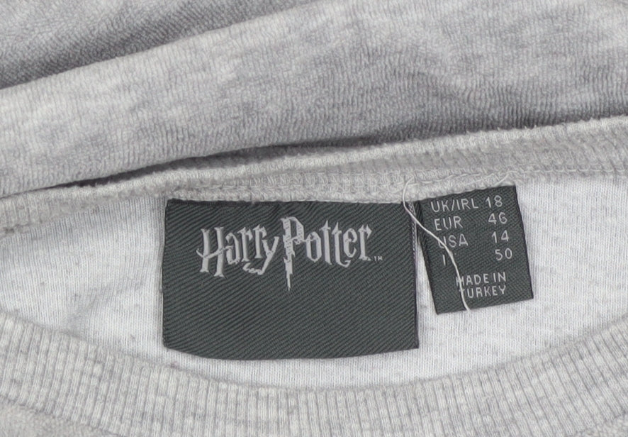 Harry Potter Women’s Grey UK 18 Pullover Quote Sweatshirt