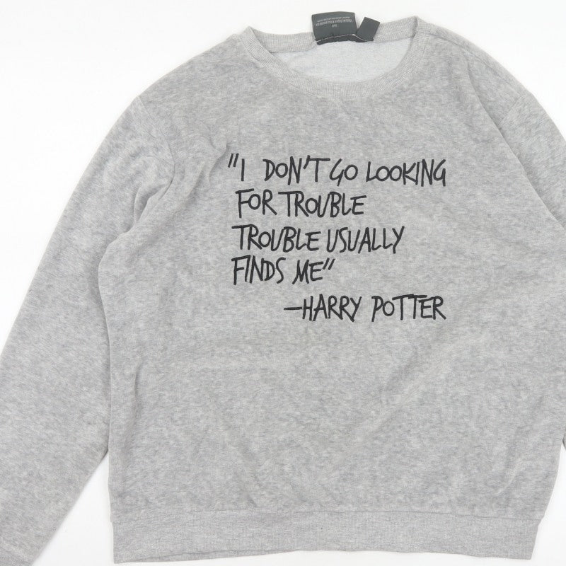 Harry Potter Women’s Grey UK 18 Pullover Quote Sweatshirt