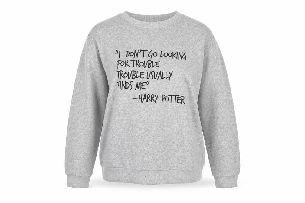 Harry Potter Women’s Grey UK 18 Pullover Quote Sweatshirt