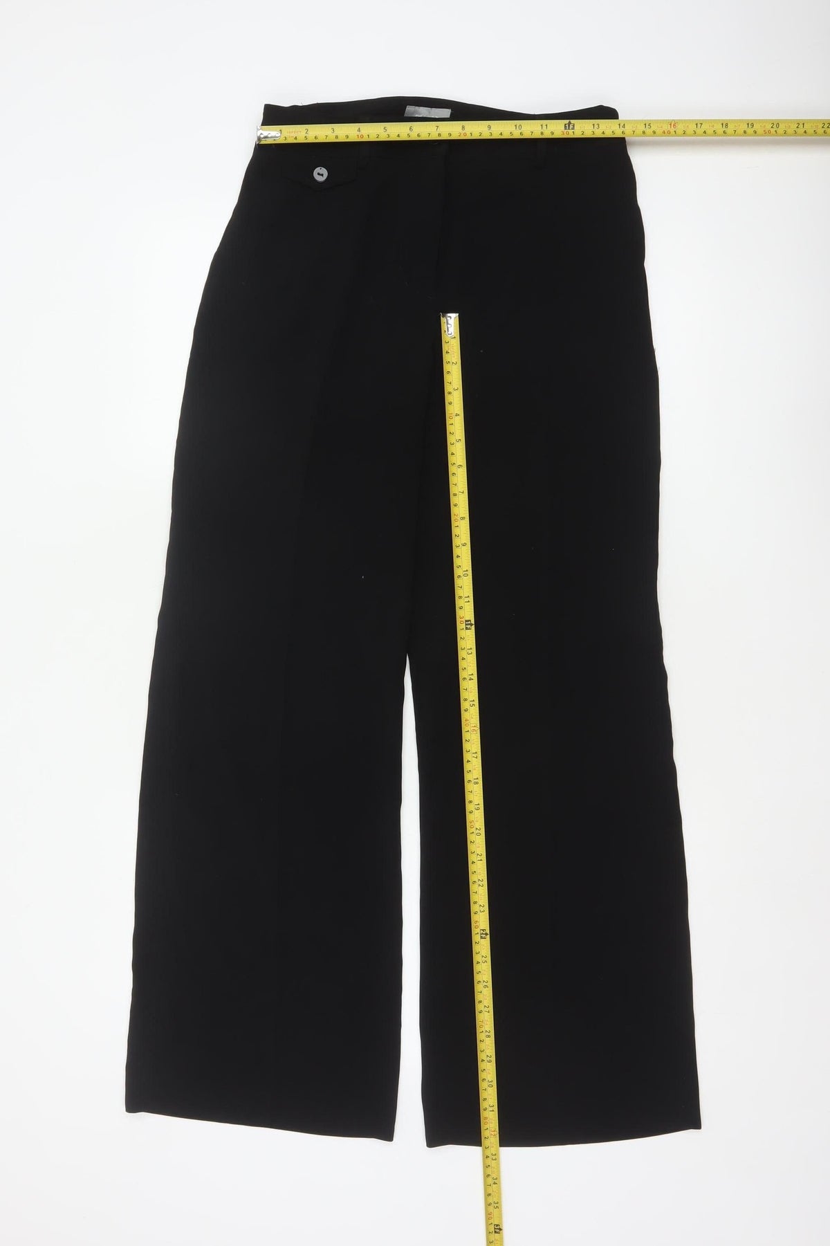 Per Una Women's Black Size 6 Wide-Leg Dress Trousers Smart Office