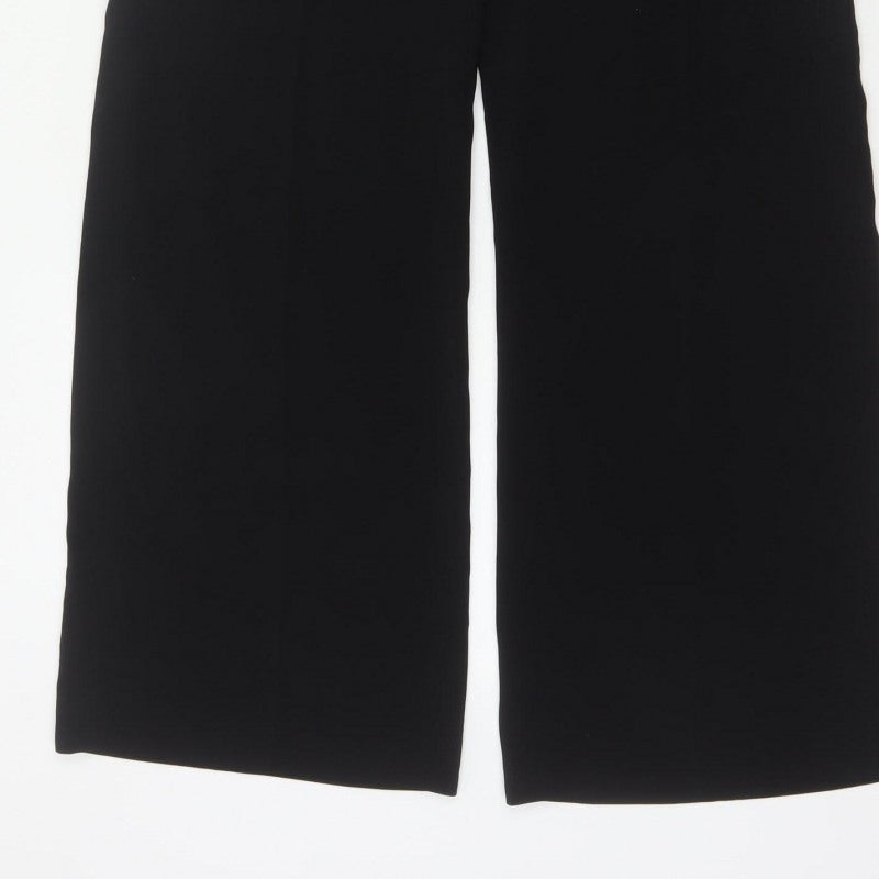 Per Una Women's Black Size 6 Wide-Leg Dress Trousers Smart Office