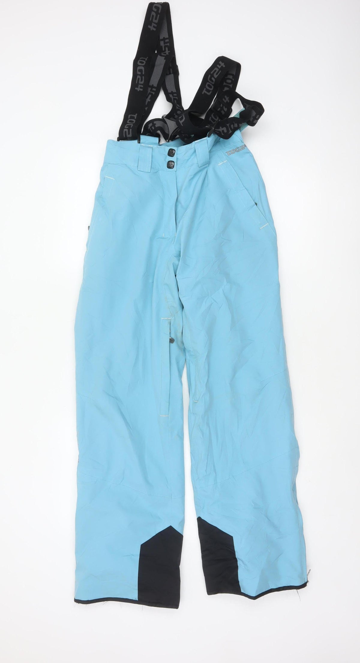 TOG24 Women Blue Ski Snow Pants Trousers UK 10 Waterproof Braces