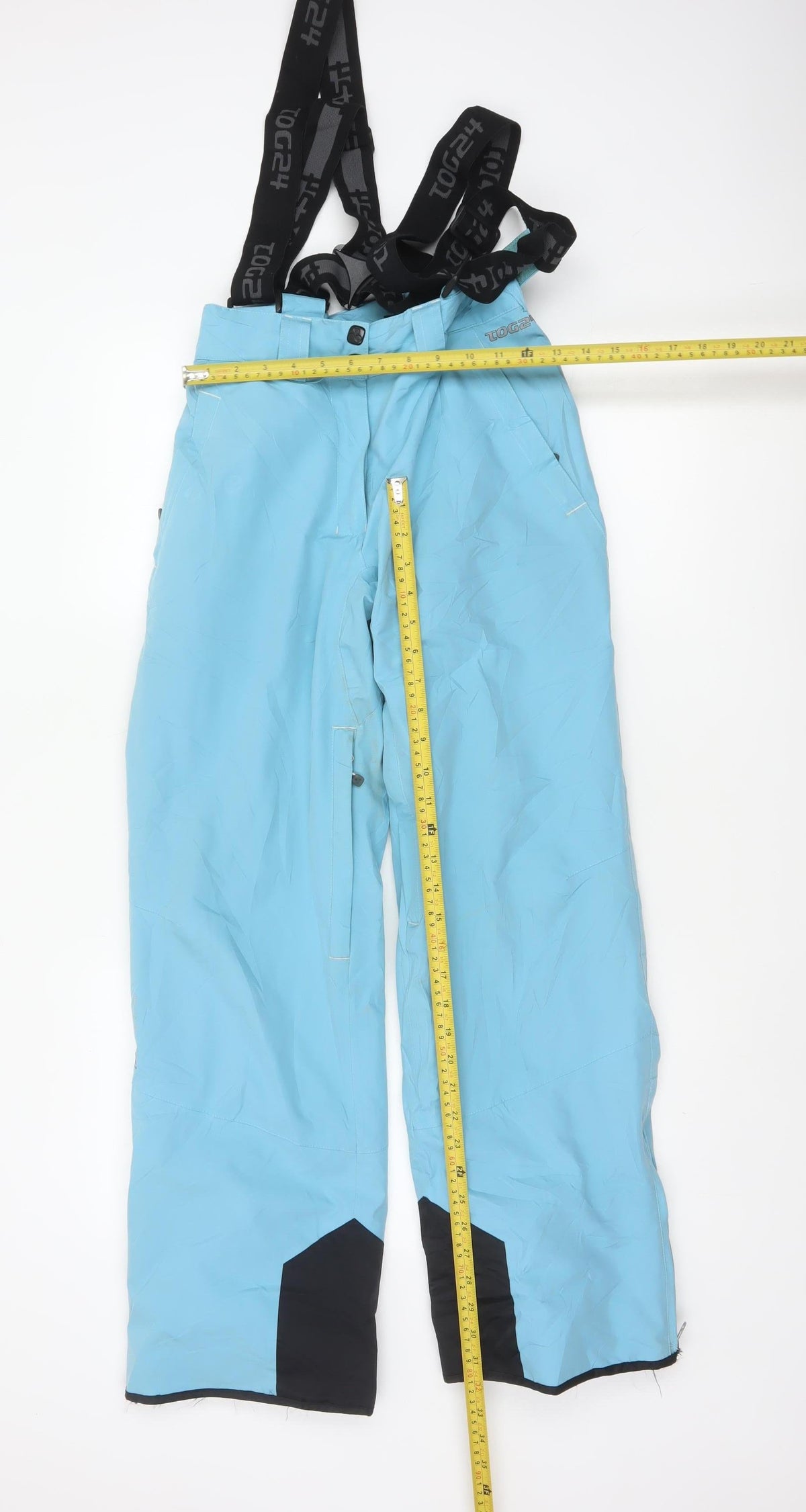 TOG24 Women Blue Ski Snow Pants Trousers UK 10 Waterproof Braces