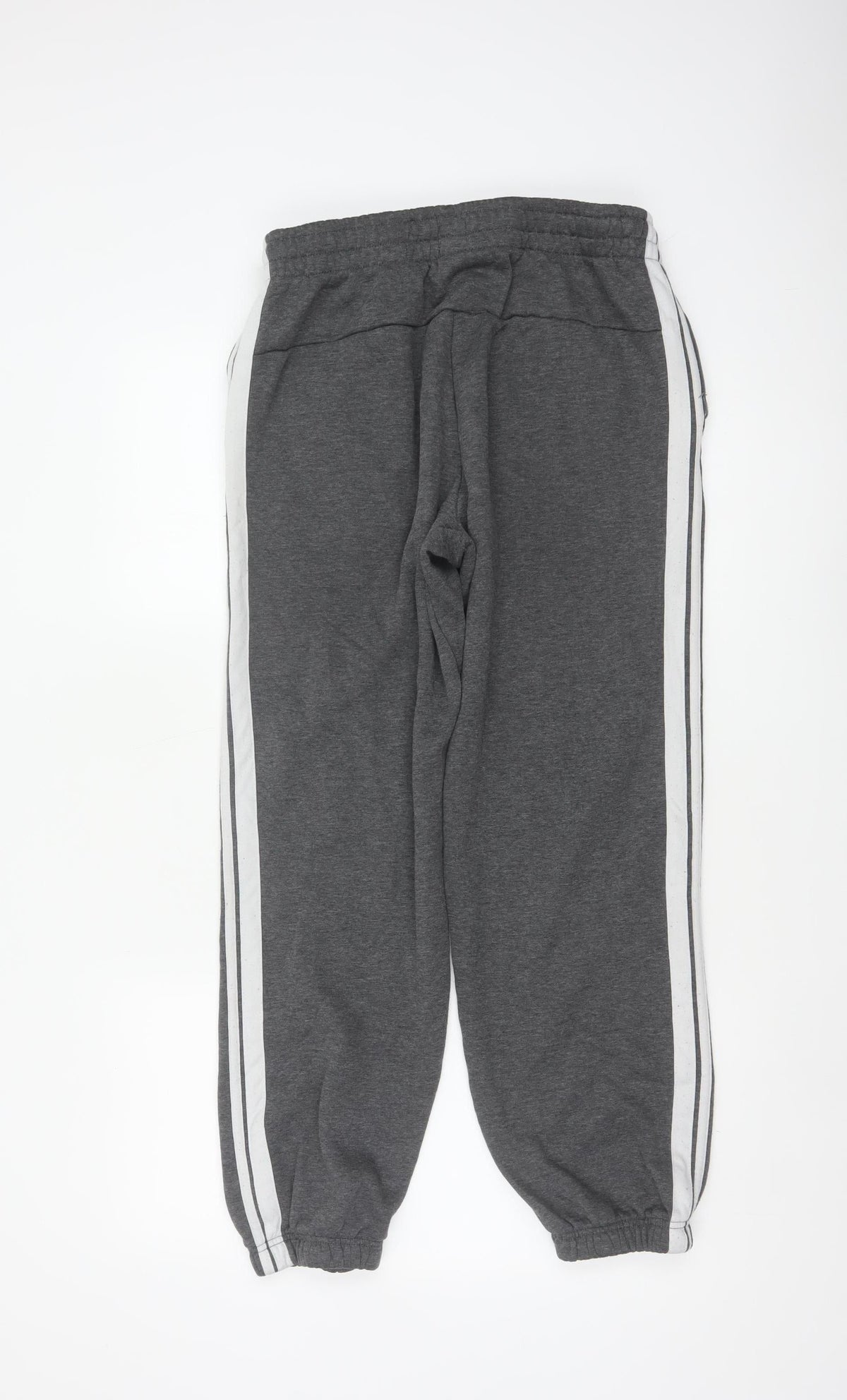 Lonsdale Men’s Grey M Jogger Sweatpants Logo Stripe Cuffed Pockets