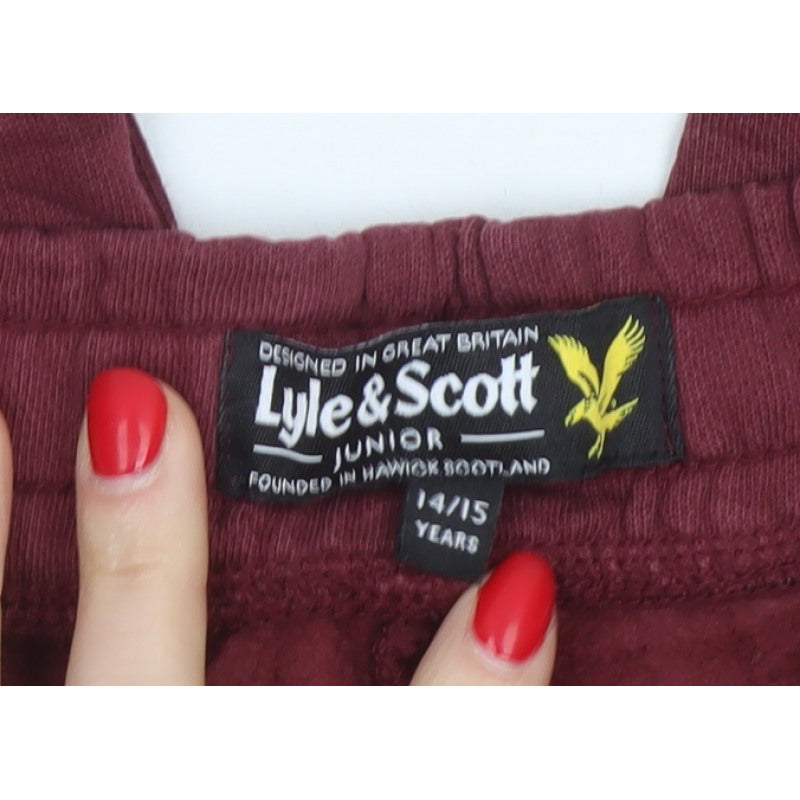 Lyle & Scott Junior Boys Red 14-15 Years Jogger Sweatpants Drawstring