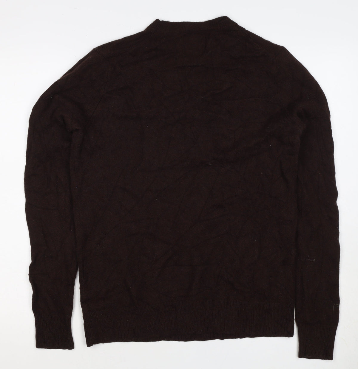 Superdry Men’s Brown M Crew Neck Knit Pullover Jumper Logo