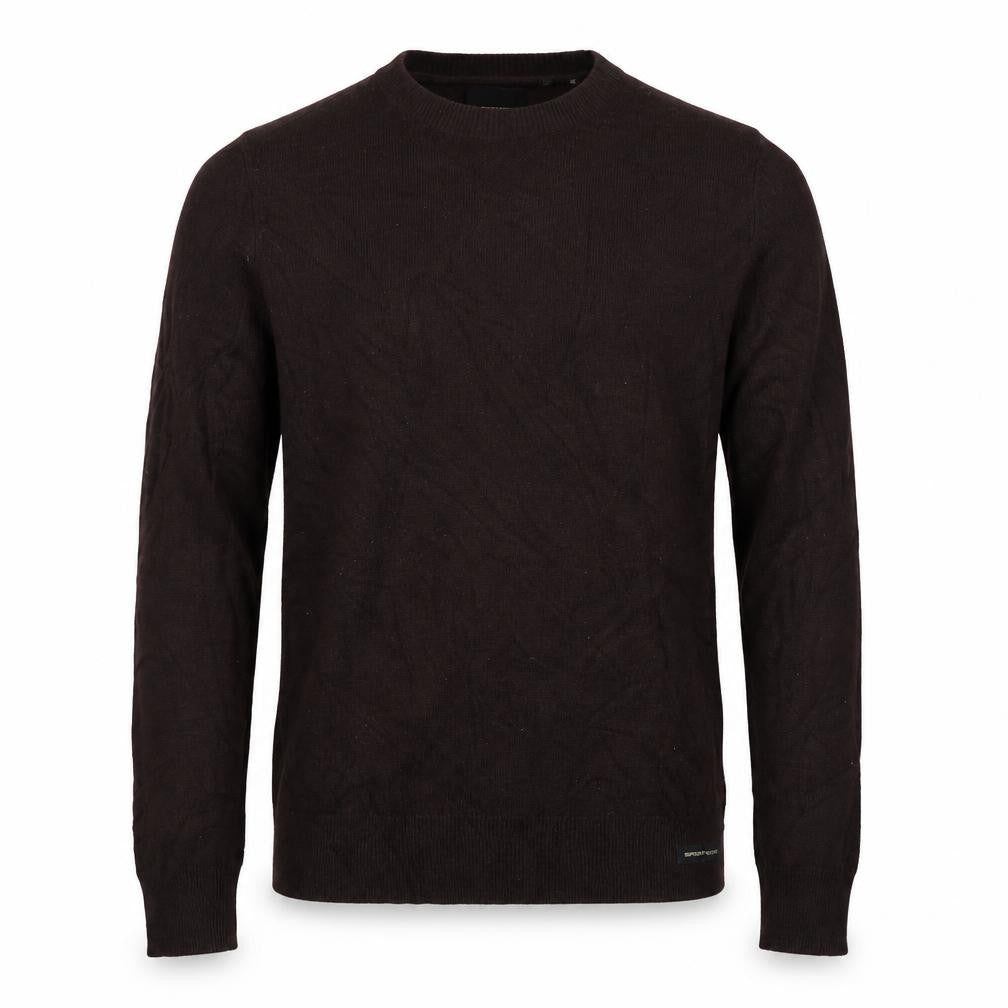 Superdry Men’s Brown M Crew Neck Knit Pullover Jumper Logo