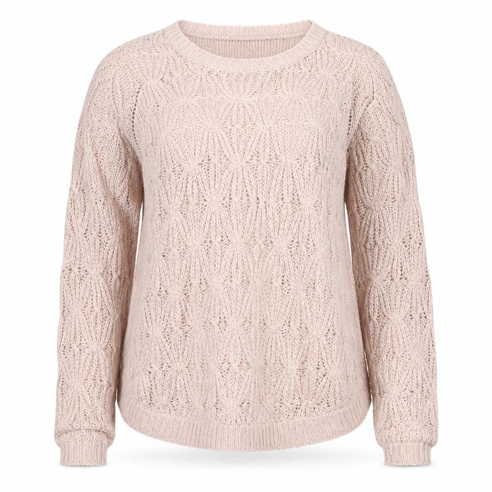 Dorothy Perkins Women Pink UK 12 Floral Open Knit Pullover Jumper