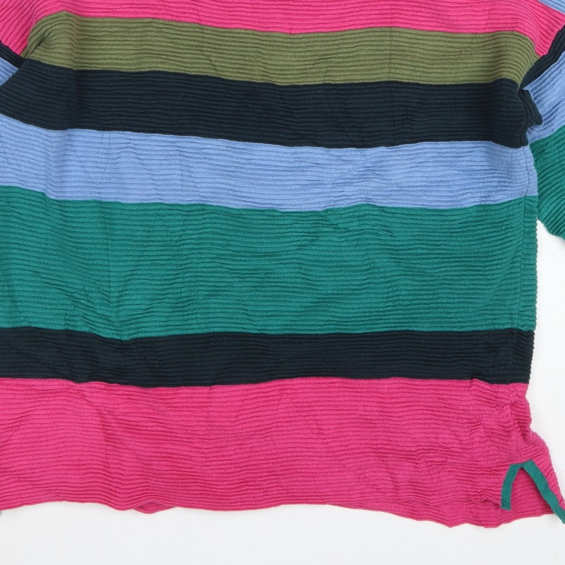 White Stuff Women Multicoloured UK 18 Striped Crew Neck Knit Jumper