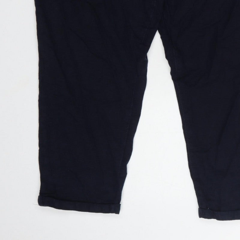 Principles Women Blue Size 18 Tapered Drawstring Jogger Trousers