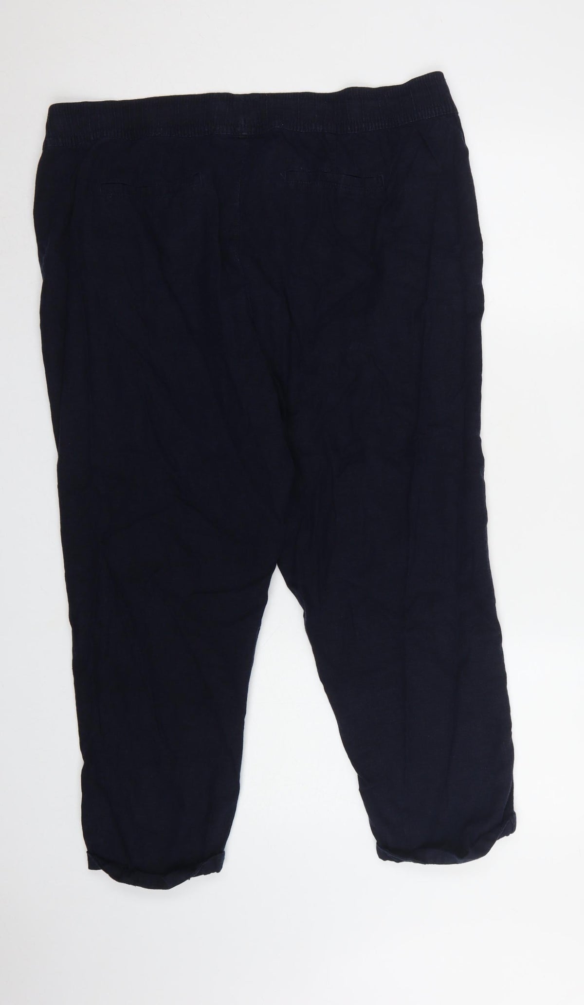 Principles Women Blue Size 18 Tapered Drawstring Jogger Trousers