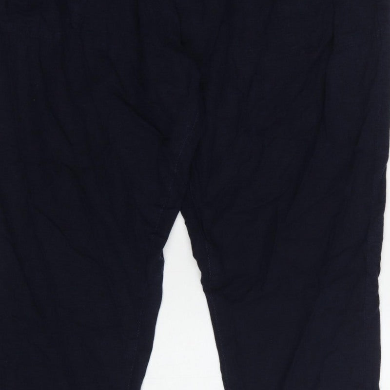 Principles Women Blue Size 18 Tapered Drawstring Jogger Trousers