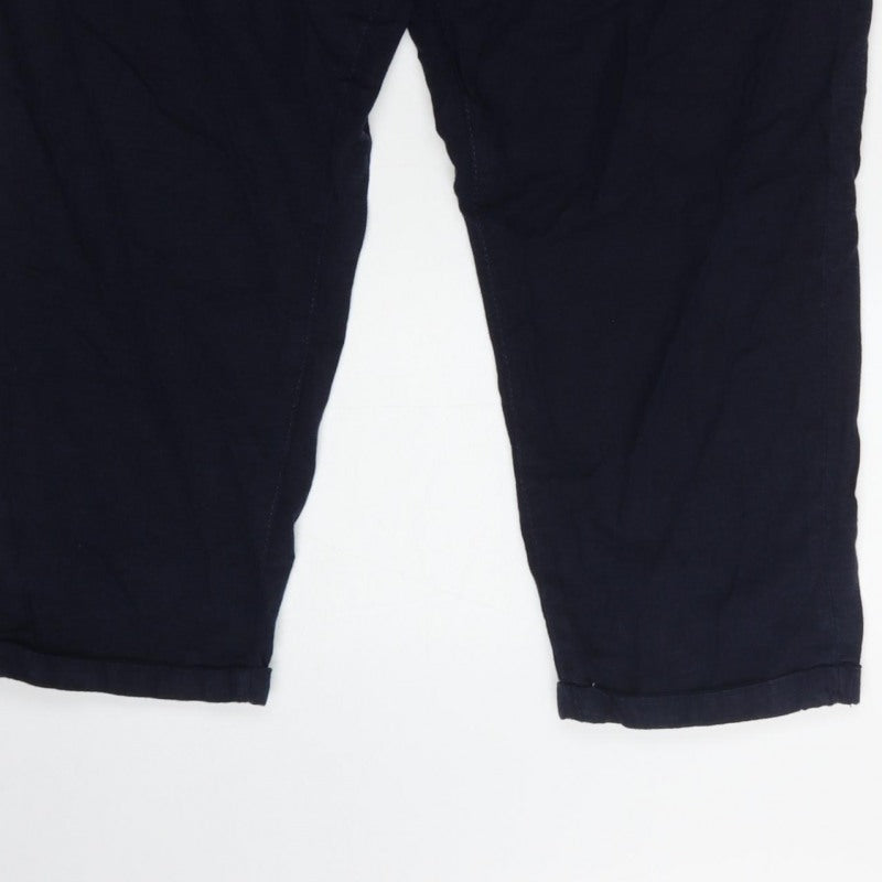 Principles Women Blue Size 18 Tapered Drawstring Jogger Trousers