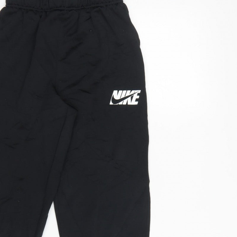 Nike Boys Black 12-13 Years Jogger Sweatpants Elastic Waist Logo