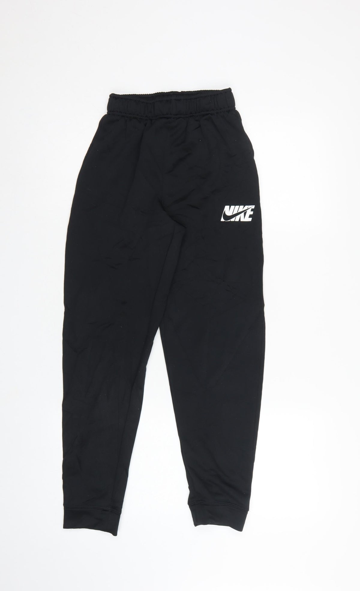 Nike Boys Black 12-13 Years Jogger Sweatpants Elastic Waist Logo
