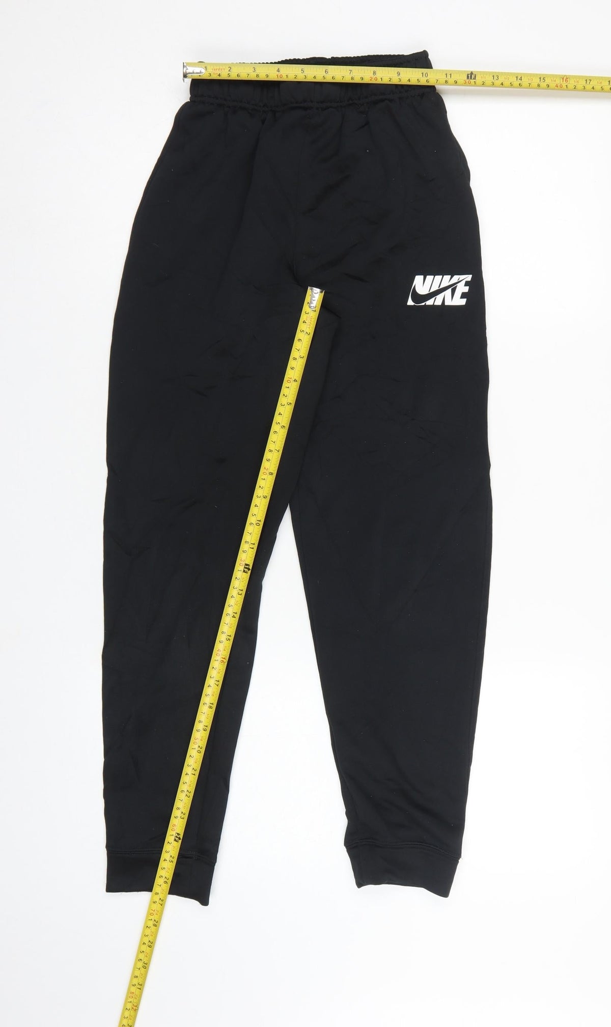 Nike Boys Black 12-13 Years Jogger Sweatpants Elastic Waist Logo