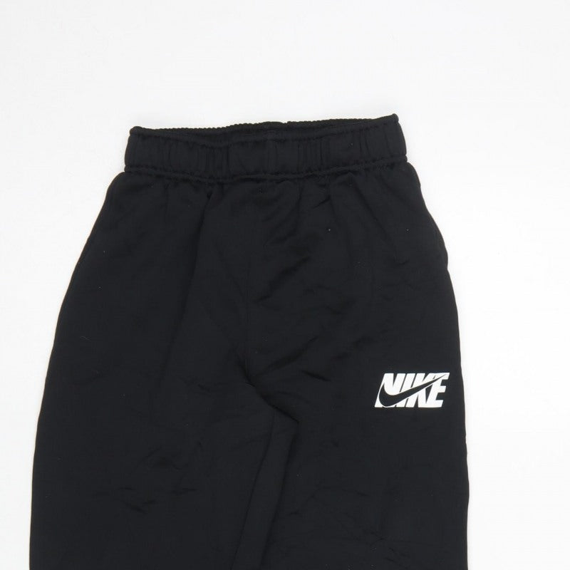Nike Boys Black 12-13 Years Jogger Sweatpants Elastic Waist Logo