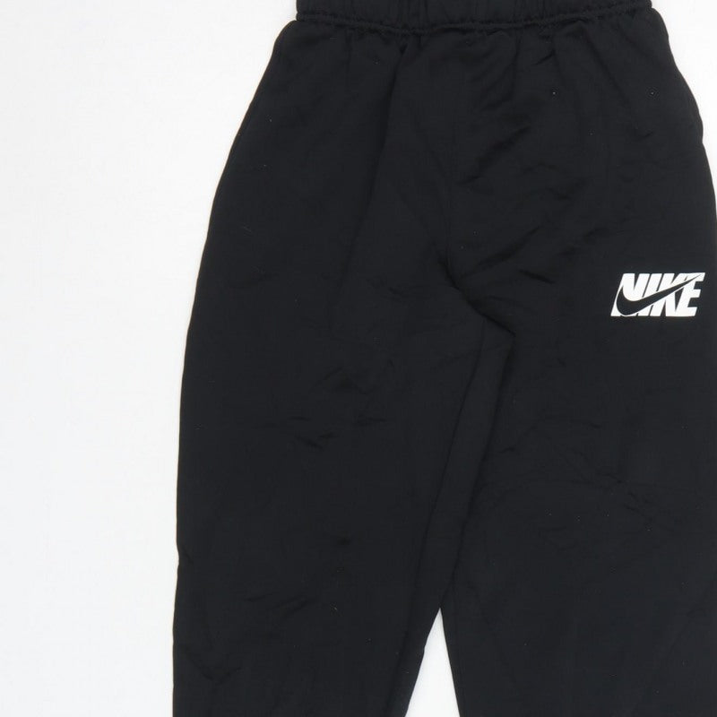 Nike Boys Black 12-13 Years Jogger Sweatpants Elastic Waist Logo