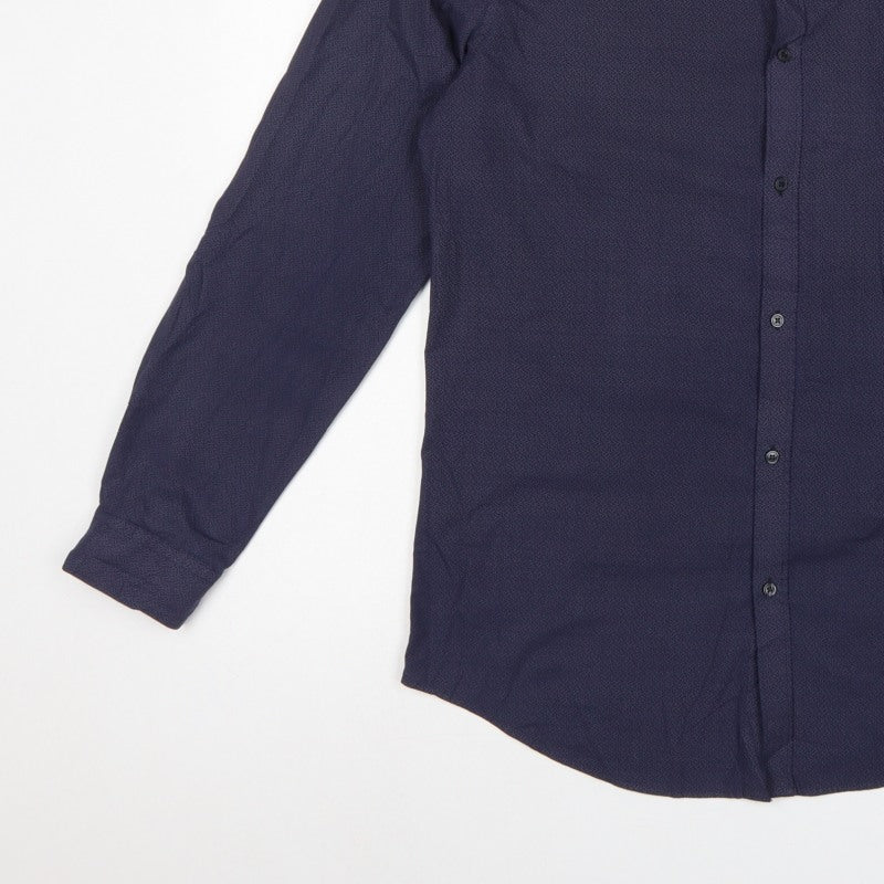 The Collection Debenhams Men Blue Paisley Slim Fit 16 Formal Shirt
