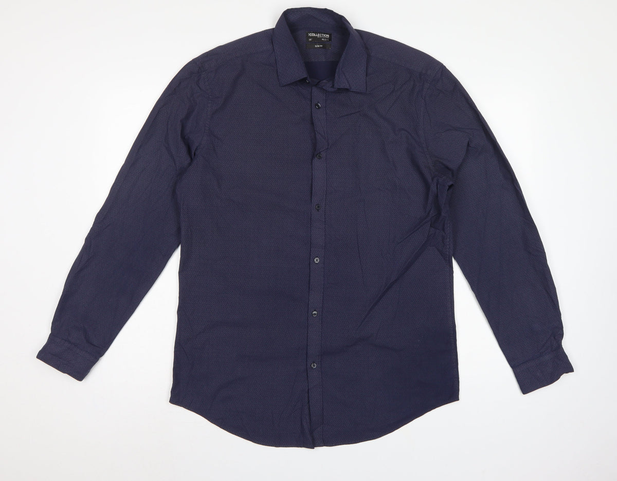 The Collection Debenhams Men Blue Paisley Slim Fit 16 Formal Shirt