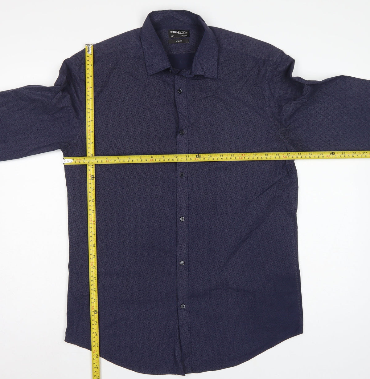 The Collection Debenhams Men Blue Paisley Slim Fit 16 Formal Shirt