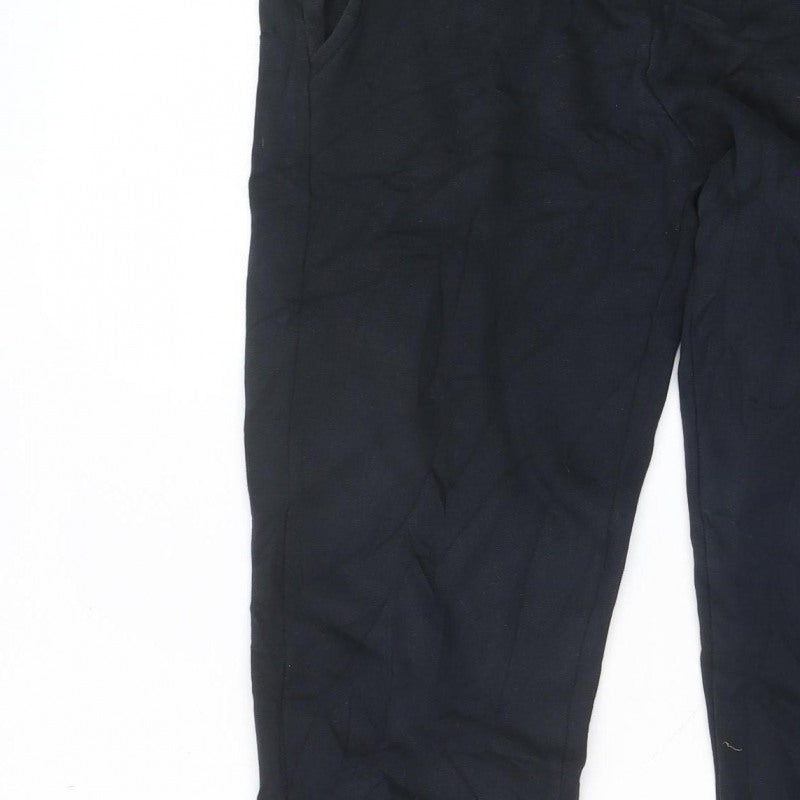 Puma Men’s Black Small Jogger Track Pants Elastic Waist Pockets