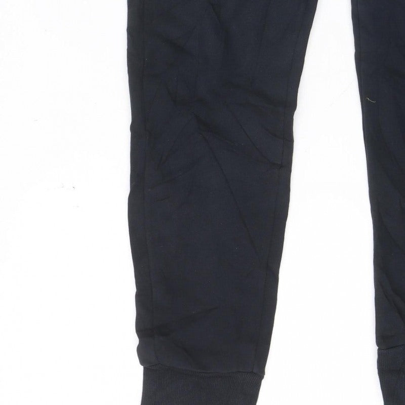 Puma Men’s Black Small Jogger Track Pants Elastic Waist Pockets