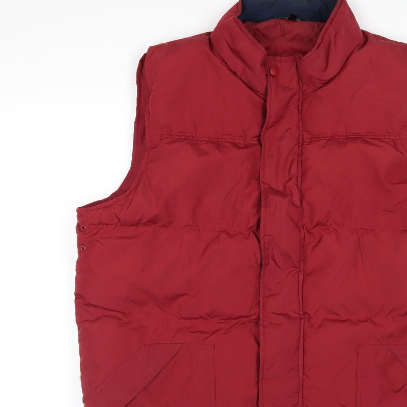 Dunnes Men Red Large Puffer Bodywarmer Insulated Padded Gilet