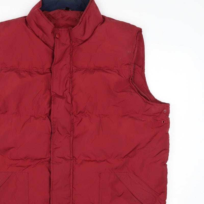 Dunnes Men Red Large Puffer Bodywarmer Insulated Padded Gilet