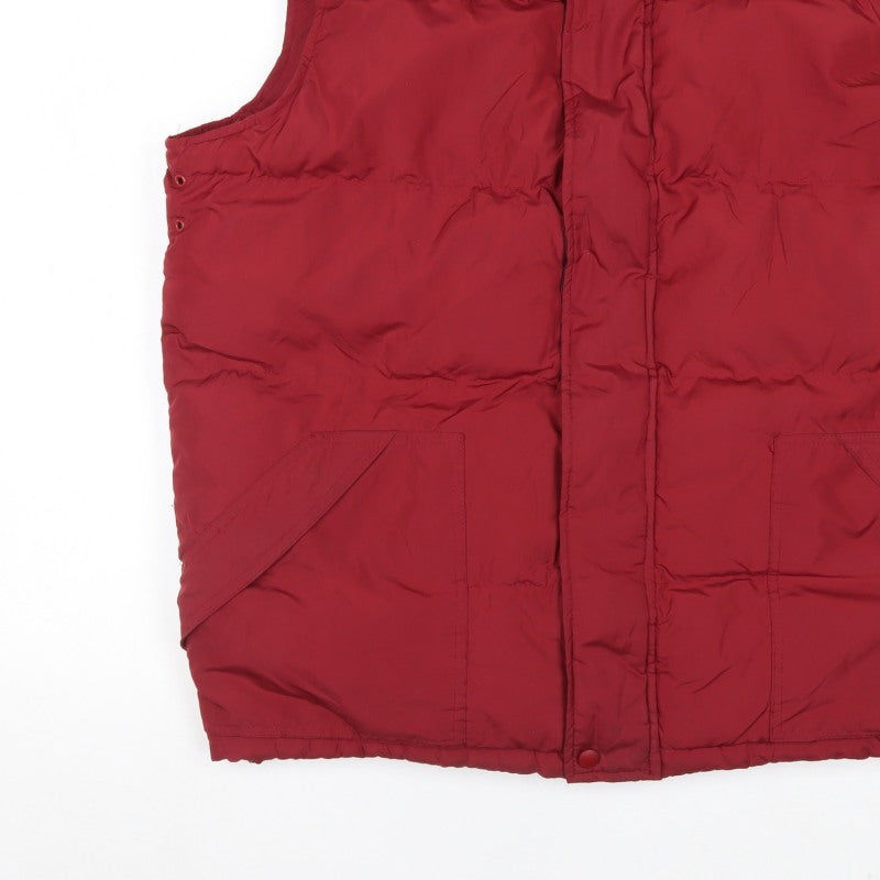 Dunnes Men Red Large Puffer Bodywarmer Insulated Padded Gilet