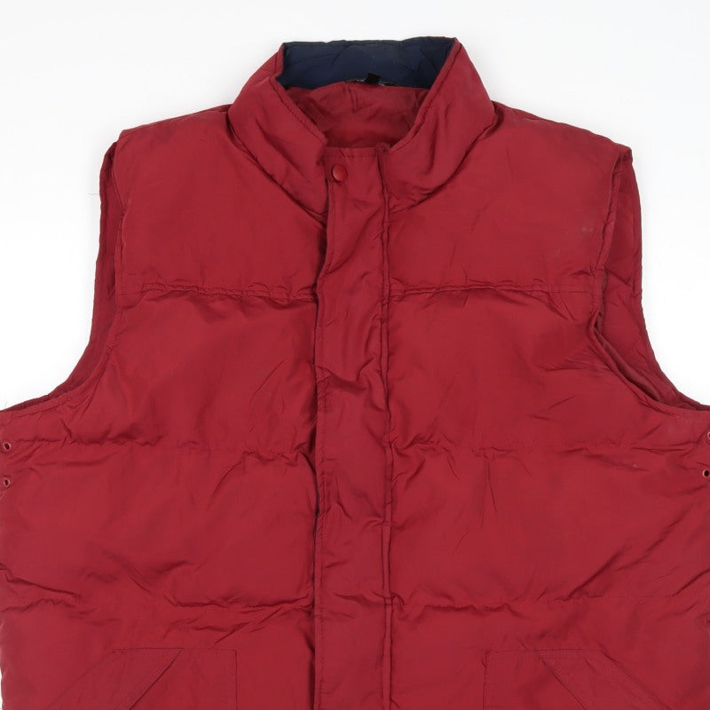 Dunnes Men Red Large Puffer Bodywarmer Insulated Padded Gilet