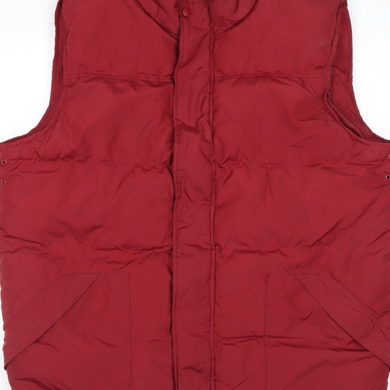 Dunnes Men Red Large Puffer Bodywarmer Insulated Padded Gilet